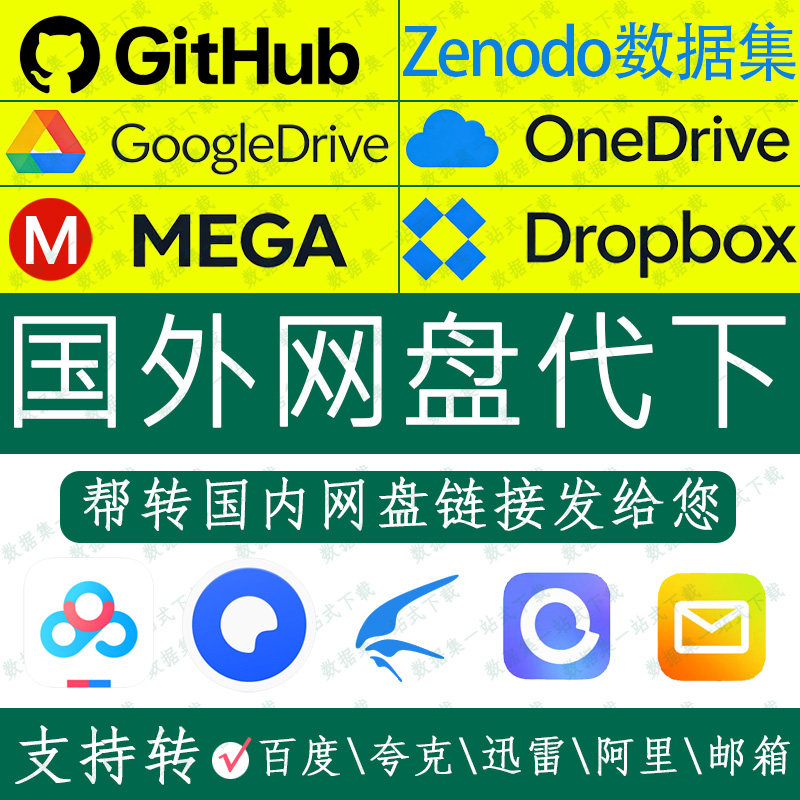 国外海外数据集drive云盘代下载