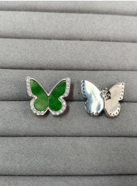 【六月来了】 银镶蝴蝶耳钉 YDA00909