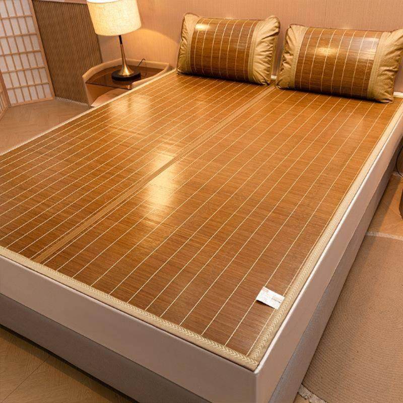 农村竹席一米二竹席加厚硬竹席一米五凉席夏冬两用凉席折叠双面席