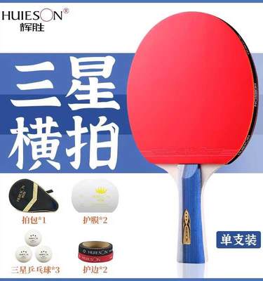 辉胜六星级专业乒乓球拍套装初学者训练兵乓球球拍碳素底板