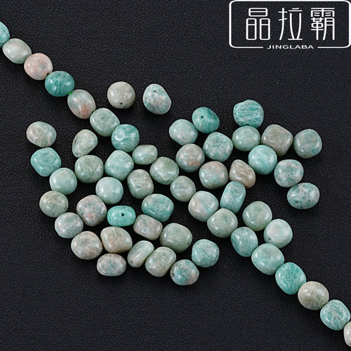 天然天河石有孔散珠随形