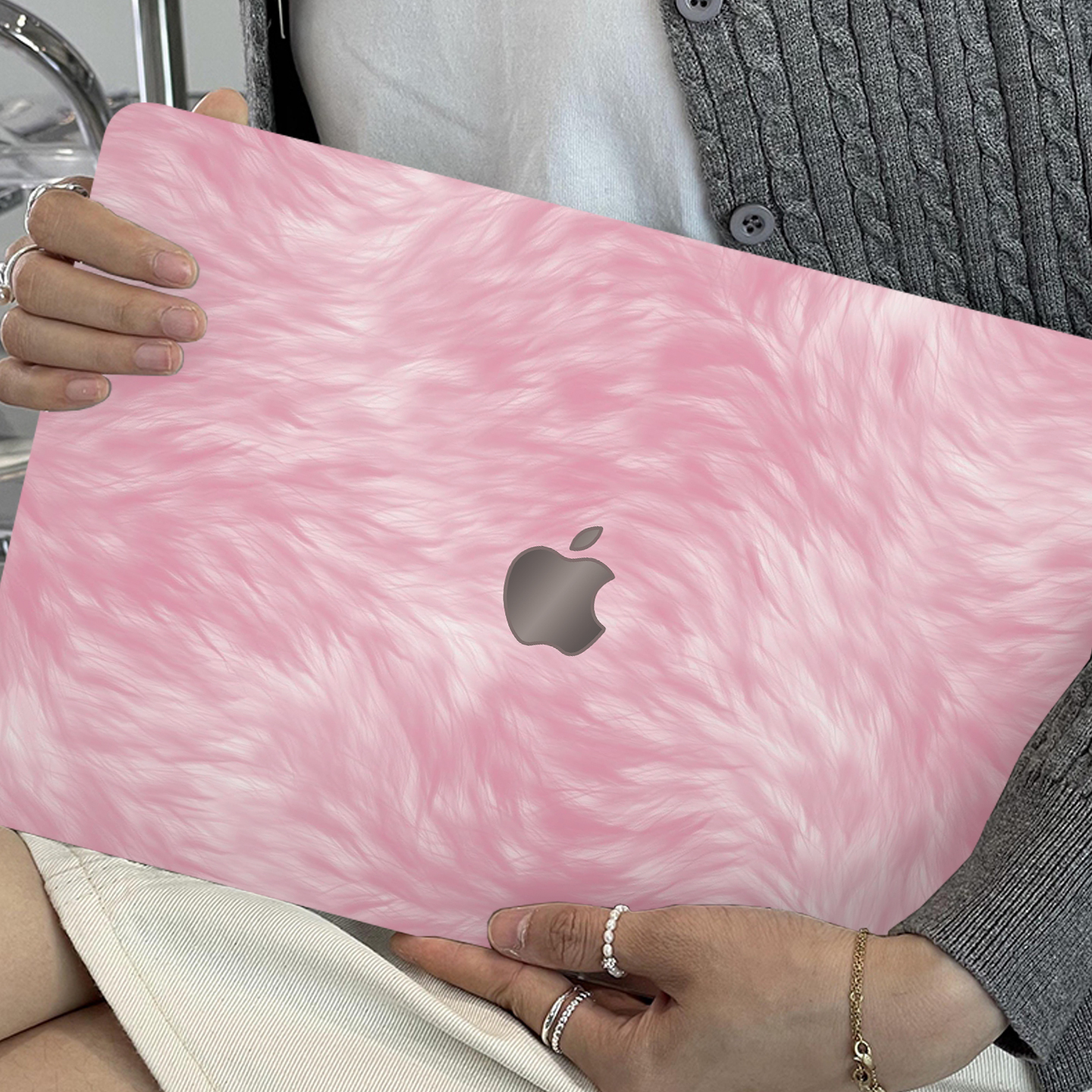 ins毛绒绒适用于苹果华为电脑macbook15保护壳mac笔记本电脑2025新款M2pro15寸macbookair13膜M3轻薄冰晶壳