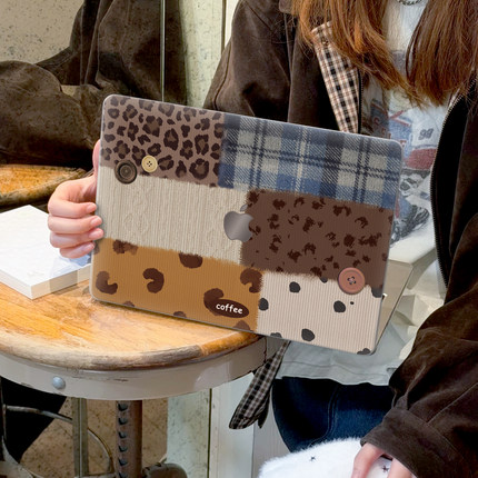 ins高级感拼接适用苹果华为电脑macbook15保护壳mac笔记本电脑2025新款M2pro15寸macbookair13膜M3轻薄冰晶壳