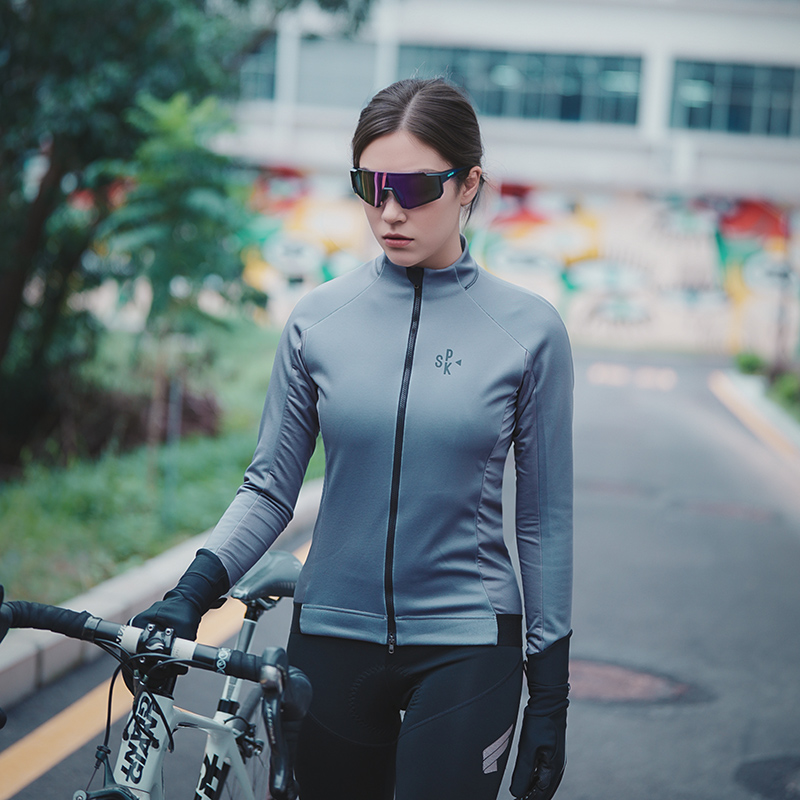 思帕客新秋冬季防风保暖骑行服长袖女公路自行车加厚骑行夹克SPK