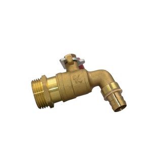 铜热水嘴 DN15 4分（1/2）三节热水嘴 铜球 外螺纹 单向 放水阀门