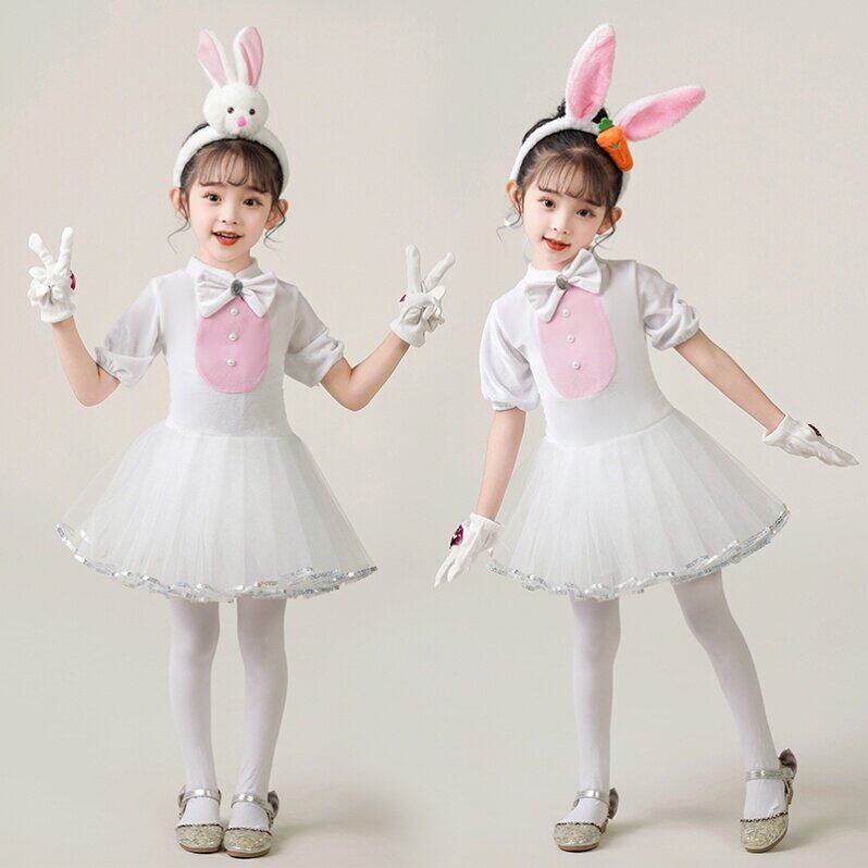 儿童小兔子表演服少儿卡