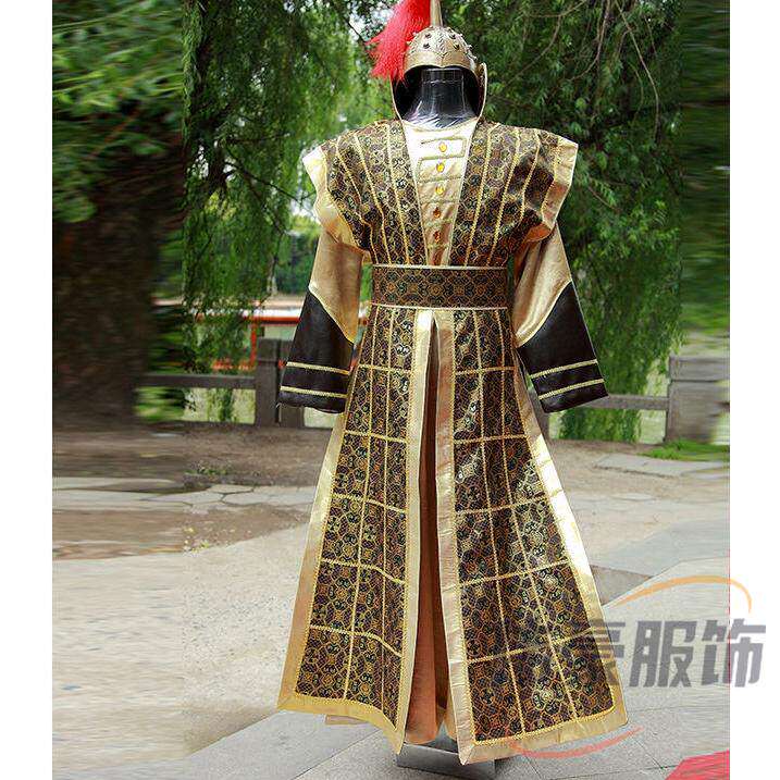 新款古代士兵男侍卫古装盔甲将战袍汉服戏天兵天将演出服装全套