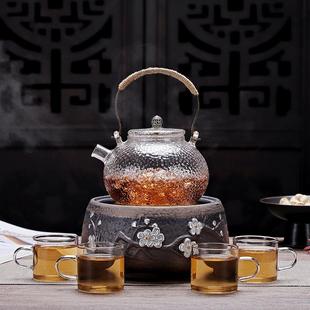 蒸煮铁壶茶壶家用功夫茶具 友尚煮茶器电陶炉整套耐热玻璃茶具套装