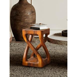 实木家用矮凳木头摆件架方凳高凳客厅餐桌茶几凳实木花架花盆架