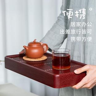 电木茶盘干泡台家用一人用蓄水小号家用功夫茶具托盘 润朴储水式