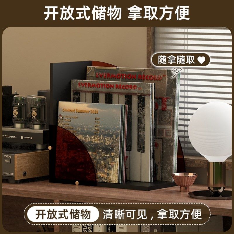 创意复古黑胶唱片置物架分层多x格架子大容量CD架桌面多功能展示,收纳整理,CD盒,淘宝优惠券,粉丝福利购,淘宝优惠卷