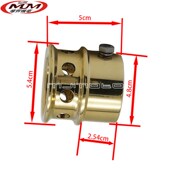 摩托车排气管尾j部排气嘴黄铜排气口复古改装 2.5英寸口径 通用2