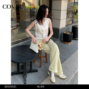 浅黄色直筒牛仔裤 2025春夏新款 女 博主同款 COVERINS