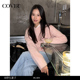COVERINS贝贝羊驼毛混纺毛衣女宽松慵懒风圆领套头CC34106020