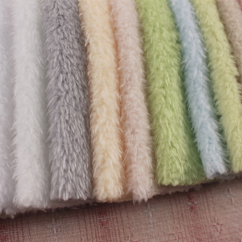 【买3送1】6月新品加厚软糯短毛绒布迷你娃衣玩偶面料44色毛长5mm