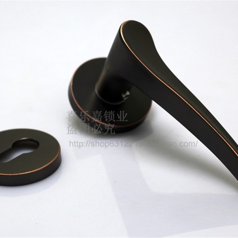 红古铜色门锁分体锁静音门锁卧室内木门锁卫生间厨房可配磁吸锁体