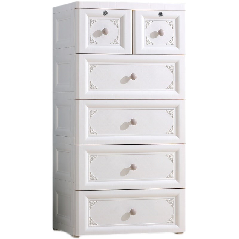 收纳柜加厚儿童储物柜宝宝衣柜客厅欧式塑料抽屉式五斗柜子整理箱