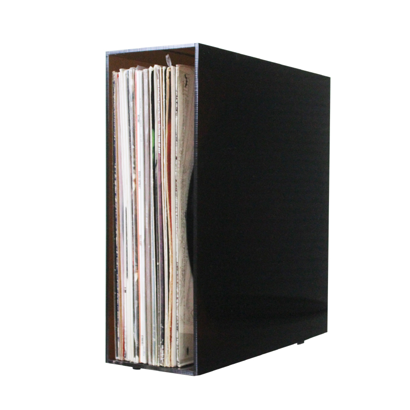 黑胶怀旧唱片收藏架LP胶片存放盒大容量亚克力整装12寸碟片收纳箱