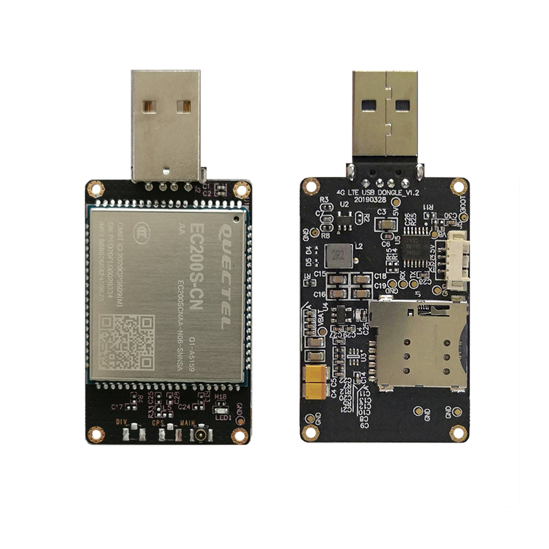 EC200S CNAA全网通4G模u块USB DONGLE串口TTL通信SIM卡座EC20