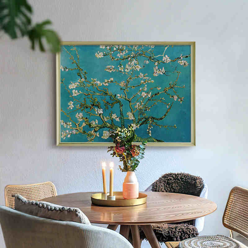 上品印画 梵高植物园18幅 杏花欧式客厅餐厅装饰画墙壁画挂画图片