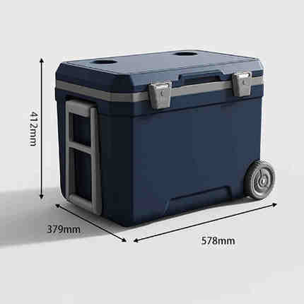 新款全PU海钓箱45升户外露营保温箱车载食品保鲜箱储冰冷藏箱带轮