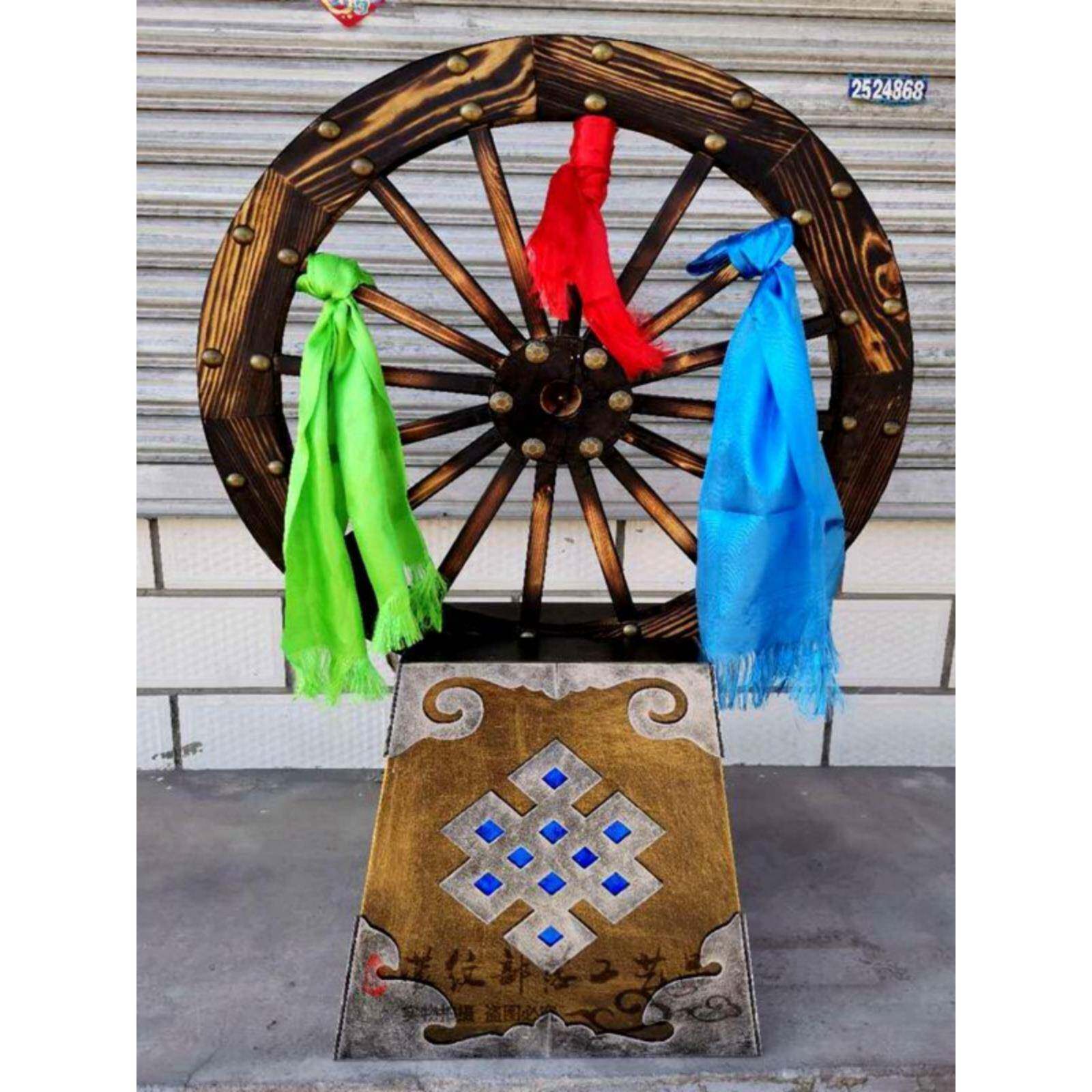 蒙古婚礼勒勒车轱辘仿古模型蒙古族特色婚庆装饰品摆设实木车轮