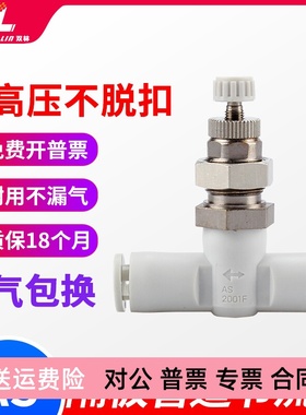 气管隔板管道节流阀AS1001F/2001F/2051F/3001F-04/06/08/10/12-3