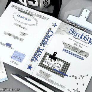 新款ins简约星星属性同人a5卡册加厚活页四宫格追星3寸小卡收纳册