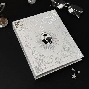 简约无属性银色A5卡册四宫格ins风3寸小卡拍立得收纳相册展示册