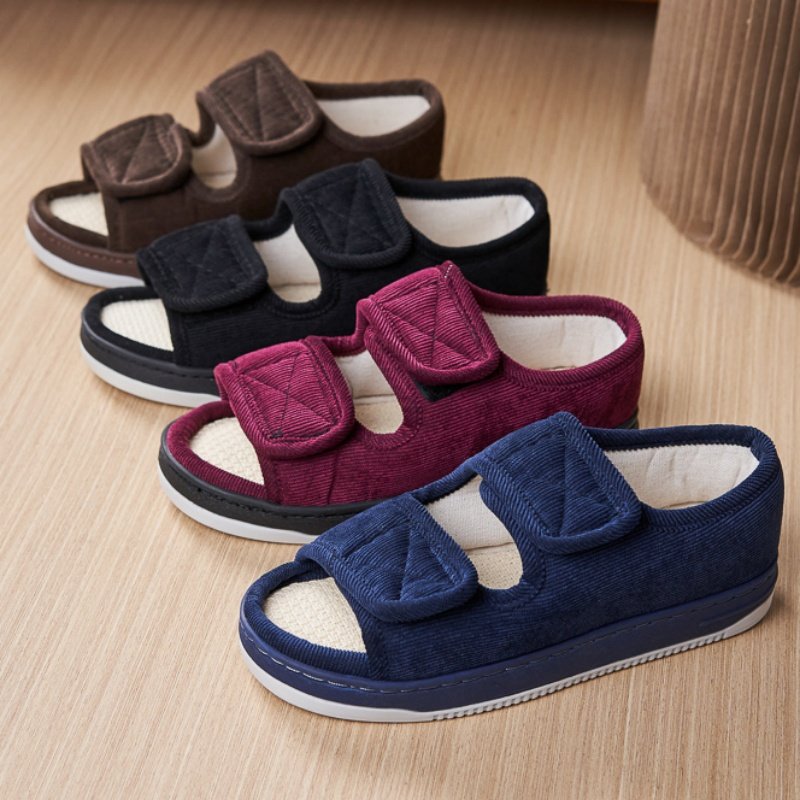 脚胖脚肿术后鞋糖尿病老人鞋夏季新款透气吸汗亚麻凉鞋男女可调节,居家布艺,居家凉拖/凉鞋,淘宝优惠券,粉丝福利购,淘宝优惠卷