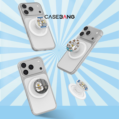 CASEBANGx小刘鸭联名“鸭”力山大系列磁吸气囊手机伸缩可拆卸防摔卡通支架