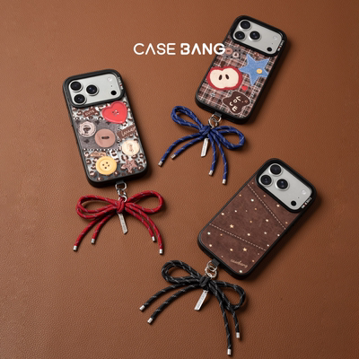 CASEBANGx编织蝴蝶结手机挂件