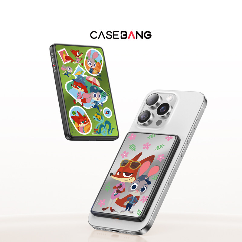 【国家3C认证】CASEBANGx迪士尼疯狂动物城联名逃亡联盟系列超薄磁吸充电宝MagSafe手机移动电源便携式