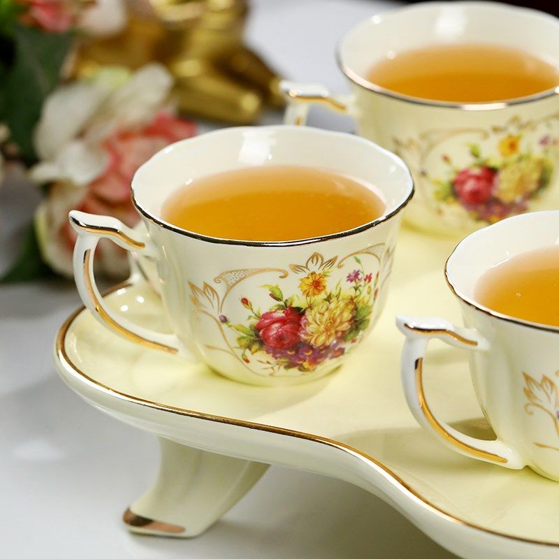 精选欧式陶瓷水杯套装家用客厅茶杯茶具咖啡具乔迁杯子水壶描金高,餐饮具,水具套装,淘宝优惠券,粉丝福利购,淘宝优惠卷