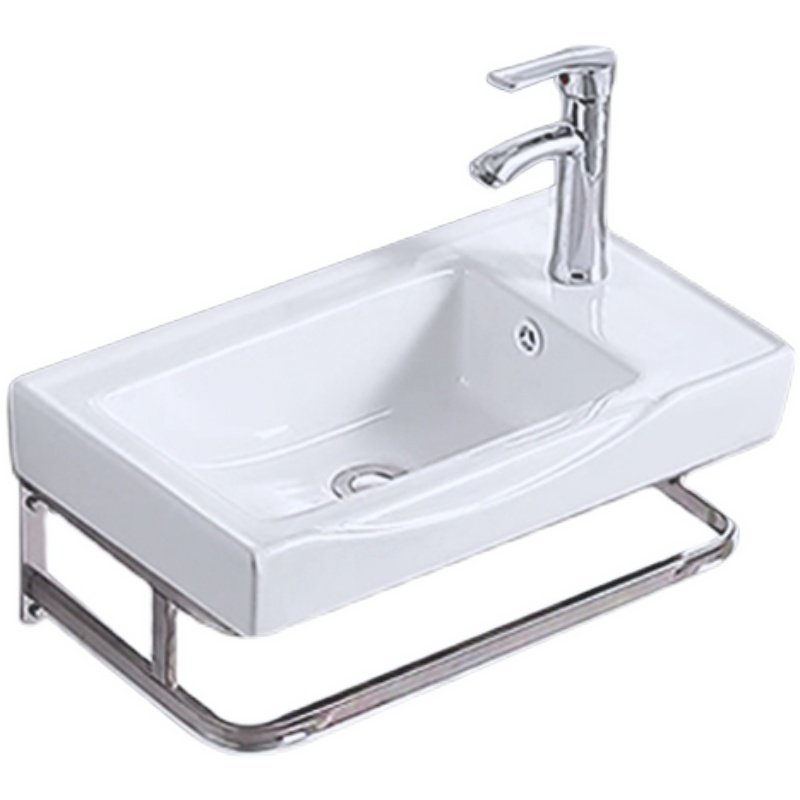 精选迷你洗手盆阳台陶瓷挂墙式简易不锈钢支架面盆洗脸盆洗漱台洗,家装主材,挂墙式洗脸盆,淘宝优惠券,粉丝福利购,淘宝优惠卷