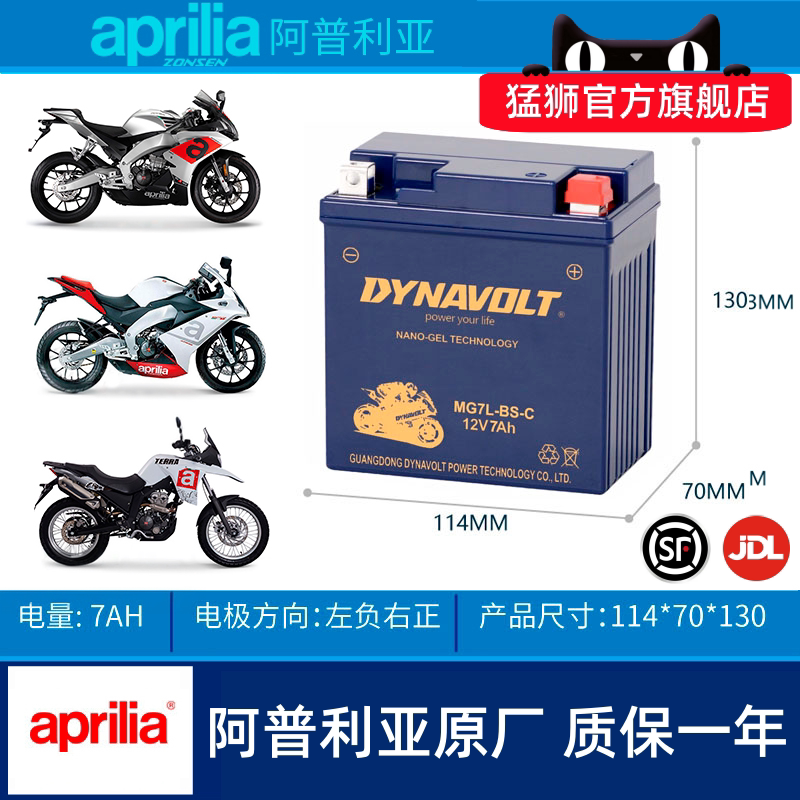 摩托车电瓶阿普利亚GPR125/150APR125MAX250SR300 CAFE125电池150