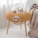 通用猫床沙发夏季 猫窝四季 网红飞碟藤编猫咪屋帐篷可拆洗宠物用品