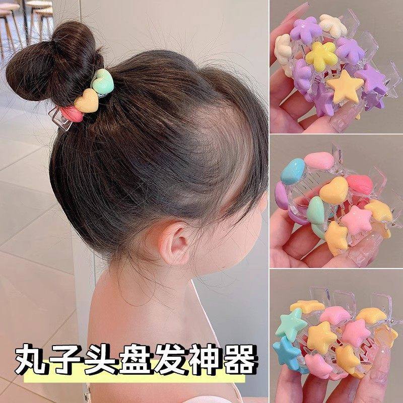 可爱丸子头固定神器儿童抓夹盘发甜美风盘发夹马尾抓夾彩虹元素,童装/婴儿装/亲子装,发饰,淘宝优惠券,粉丝福利购,淘宝优惠卷