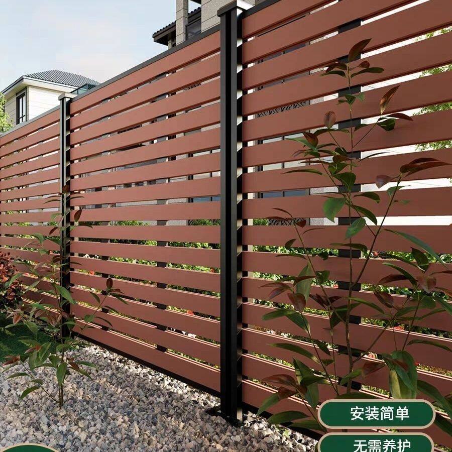 户外塑木围栏防腐木栅栏庭院围墙花园隔断篱笆阳台扶手别墅防护栏