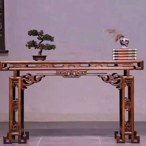 明清古典家具 花梨木 仿古 宫庭制式琴案 画案 条案 经典复古雕花
