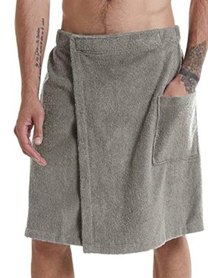 Men's soft towel comfortable bath wearable bathrobe男士