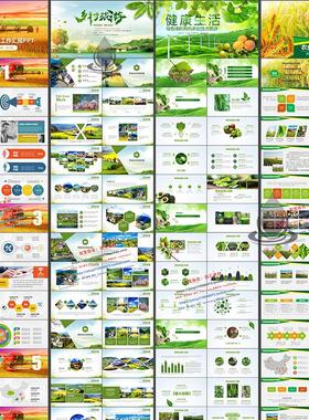 农林农业生态汇报种植农产品绿色水果蔬菜粮食宣传PPT素材模板