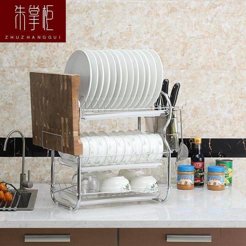 304不锈钢碗碟收纳架大容量厨房水槽台面晾放碗筷盘子沥水置物架,厨房/烹饪用具,厨房置物架/置物柜/角架,淘宝优惠券,粉丝福利购,淘宝优惠卷