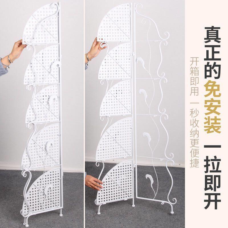 三角置物架墙角多层浴室冲凉房折叠三角架铁艺沐浴露多功能脸盆架