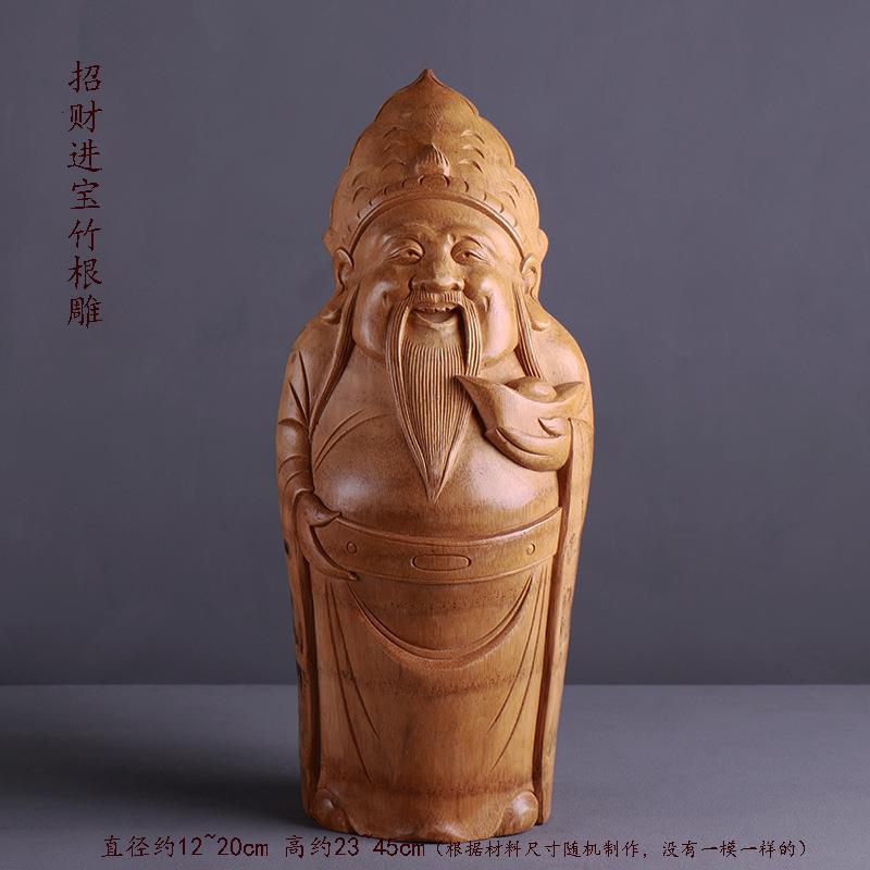 竹根雕手工雕刻家居摆件礼品竹根人像竹雕工艺品摆件木雕图片