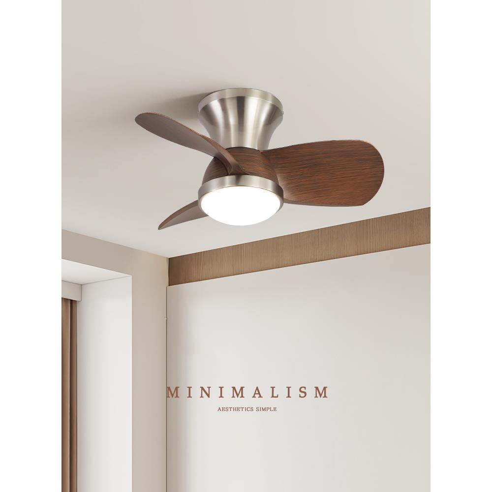 中世纪主卧室风扇灯覆古光餐厅餐厅无声变频吊扇灯集成吊扇吸顶灯