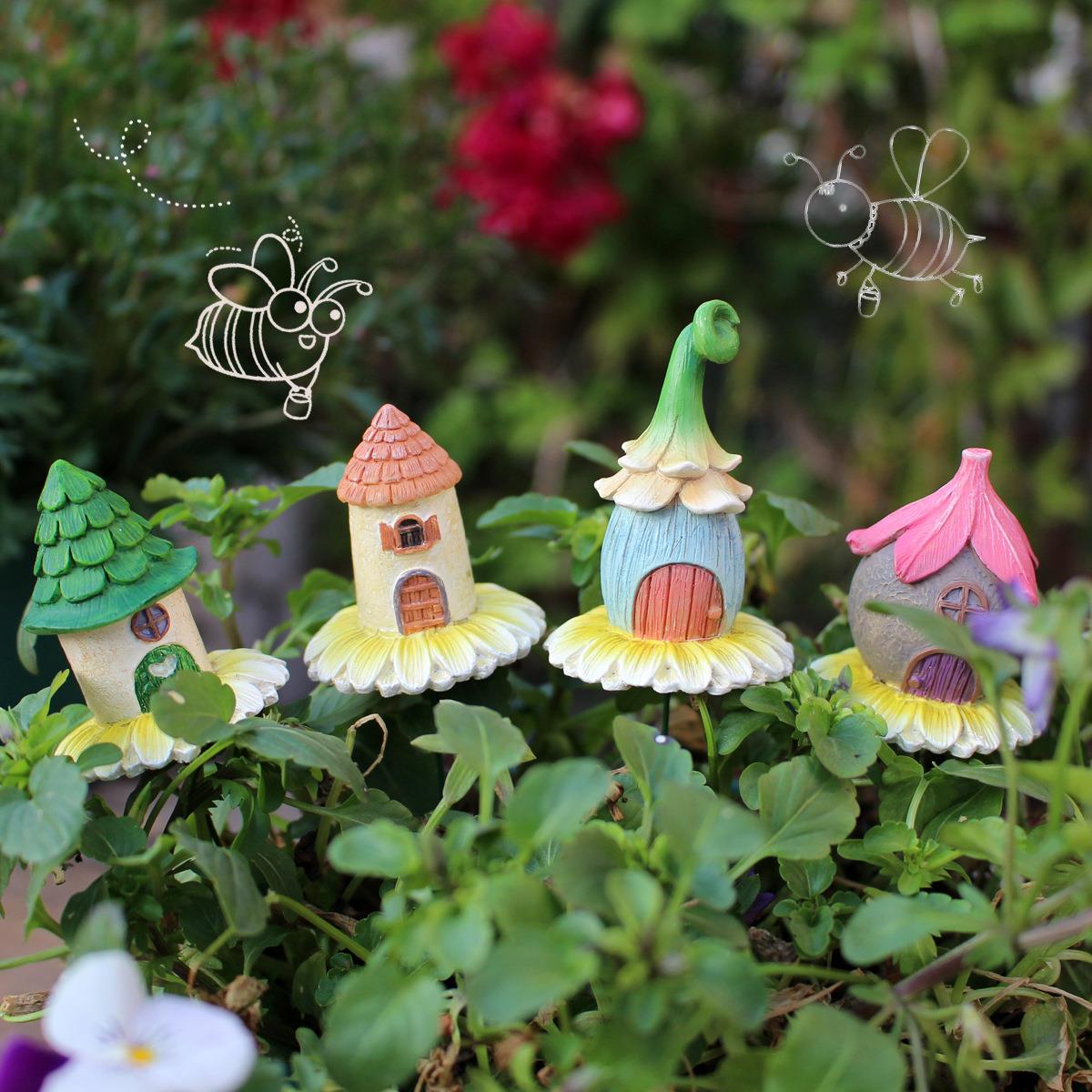 创意户外小花园庭院阳台草坪摆件花盆插件创意树脂装饰品造景布置