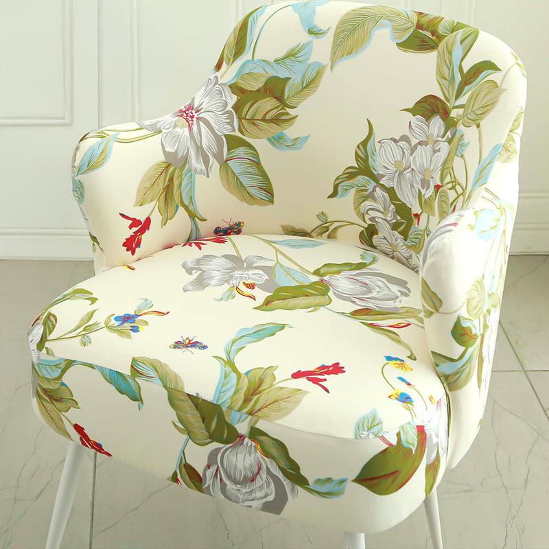 2025加大椅子套罩弧形异形坐垫靠背美甲餐桌休闲凳扶手沙发单人座