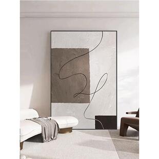 抽象极简线条客厅装饰画高级感侘寂风玄关过道挂画现代简约墙壁画