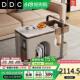 DDC意式 极简岩板茶几可升降旋转移动小户型客厅储物多功能小推车